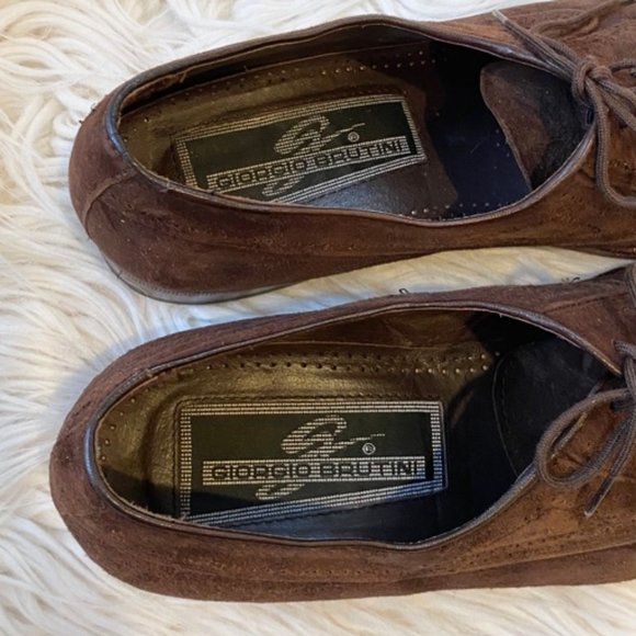 Giorgio Brutini Brown Suede Wingtip Brogues Oxford - Picture 6 of 7
